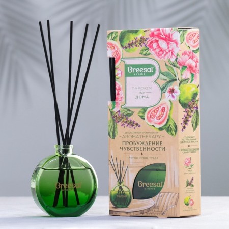 Diffusor for home, aromatic perfume, flavor with sticks, Breesal. Aromatherapy, 70 ml, awakening sensuality