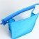 Cosmetic bag with zipper, cornflower color