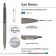 Automatic ball handle, 1.0 mm, BrunovisConti San Remo, blue rod, metal case Soft Touch Gray, in case