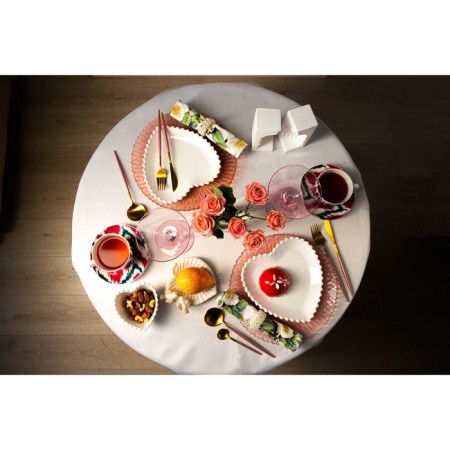 Porcelain plate Magistro "Heart", 20.5 × 21 × 2.5 cm, white color-8