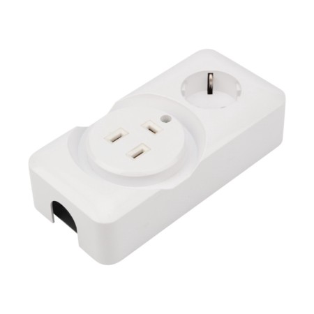 RS rosette/euro double for electric stove 32 a/16 A, 250 V, 2P+re (OS) White Rexant