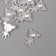 Decor for creativity plastic "Bear with rhinestones" silver set 10 pcs 2.5x2x1 cm