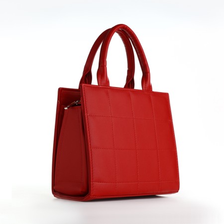 Female bag Textura, tout, average size, red color-2