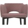 Metal frame chair Vener Metal/velor, black/pink 55x59x86 cm