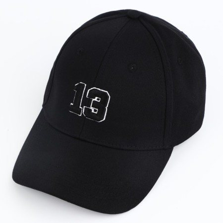 Male cap "13", black color, rr 56-2