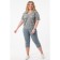Female trousers, size 54, gray-green color