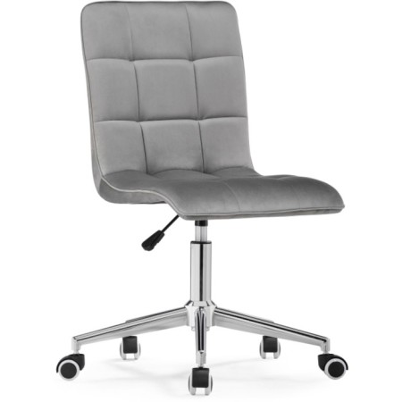 Computer chair ATV metal/velor, chrome/dark gray 42x57x86 cm