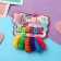 Hair Set "Tm -Mahrushka" (6 elastic bands, 6 crabs) ribbed rainbow, mix