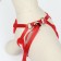 A set with a soft harness and a bow "anchor", size S, leash 120 x 1.5 cm, fire 23-42 cm, red
