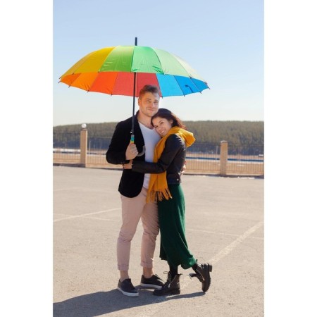 Umbrella - a semiautomatic “rainbow” cane, Eponge, 16 knitting needles, r = 61 cm, multi -colored-9