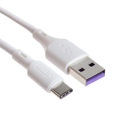 BYZ BC-040, Type-C cable-USB, 3 A, 1 m, silicone, white