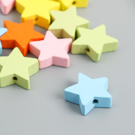 Beads for creativity Tree "Star. Summer colors" set 10 pcs 1.9x1.9x0.4 cm-1