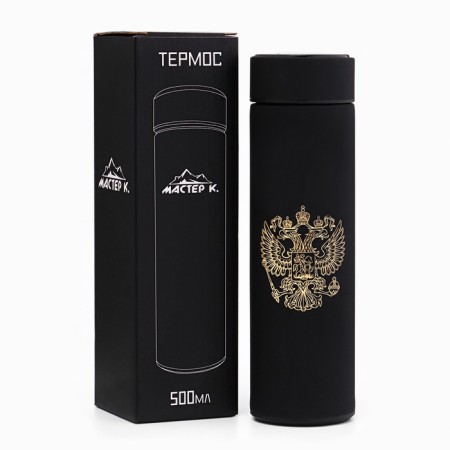 Thermos, 500 ml, Basic "Master K. Coatmbum", with sieve, with a temperature sensor, retains heat 10 hours-6