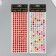 Plastic sticker "Rhinestones color, square" MIX D-1,2 cm 11x32 cm