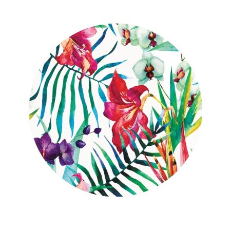 Pareo and beach rug "Tropical Plants", D = 150 cm-1