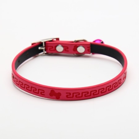 Collar with embossing "bones and curls", the basis of TPR, 30 x 1 cm, mix of flowers-2