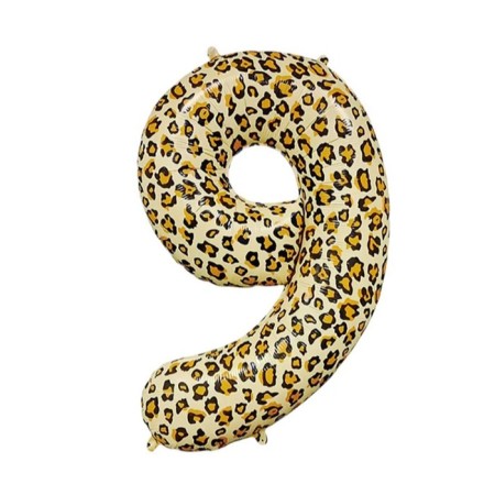 Foil ball 32 "Number 9, color leopard