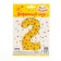 Foil ball 34 “number 2”, three cats, yellow, 1 pc. In packaging