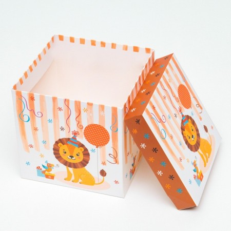 Self -assembly box "Children's" lion 15x15x15 cm-3