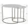 A set of two coffee tables "Leslie", 810 × 610 × 500 mm, white marble / titanium color