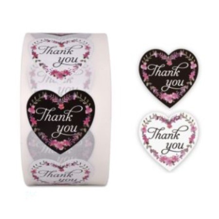Stick Paper "Flower Heart" d = 2.5 cm 500 pcs in a roll 3x6.5x6.5 cm