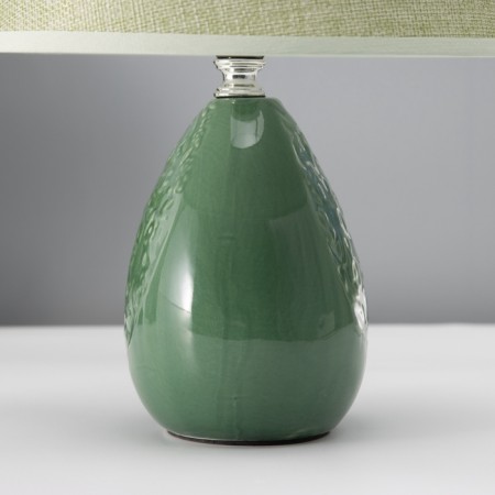 Table lamp with lampshade Risalux "Inessa", E14, 40 W, Green, 22.5 × 22.5 × 33.5 cm-4