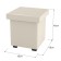 Puff with an opening top, leatherette, beige color Tex Cream