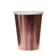A glass of paper, plain, set 6 pcs., Bronze color