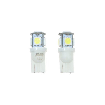 LED lamp AVS T027-10 T10, White, W2.1X9.5D, 5050 3 Chip, W5W, 10 pcs-2