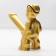 Gas lighter for smoking "Female Happiness", Piezo, 7 x 3.5 cm, gold