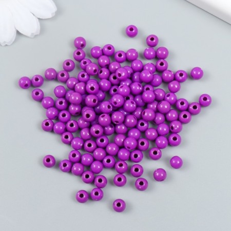 Plastic beads "purple" glossy set 25 grams d = 0.6 cm-1