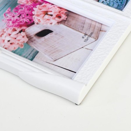 Photo frame plastic in 4 photos 10x15 cm "tulips" white 29x40.5x2 cm-1