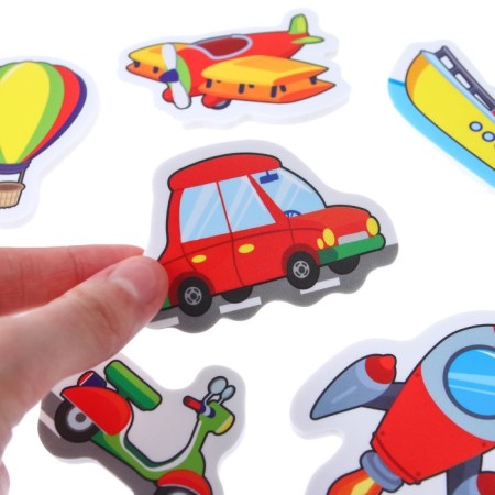 Soft puzzle for kids in the frame "Transport", 9 parts, crumb I-6