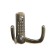 Hook furniture tundra TKD011, two -rod, ancient bronze