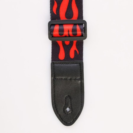 Belon for the guitar "Red Flame" length 60-117 cm, width 5 cm, 12 mediators as a gift-3