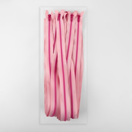 Lightning "Tractor", No. 5, detachable, automatic lock, 80 cm, pink/raspberry color-2