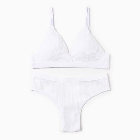 Female set (top, panties) color white, size 44-46-5