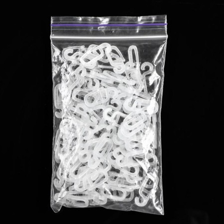 Hook for the curtains "string", 30x13x3 mm, d = 4 mm, plastic-3