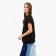 Women's T-shirt Basic Line Color Black, Rr. 48
