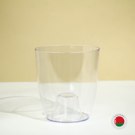 Pot for orchids, 2 l, 14.8 × 16.2 cm, round, plastic, transparent-3