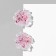 Earrings plastic "Flowers" wavy, white-pink color