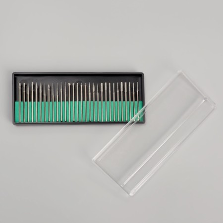 Diamond cutters for manicure in a plastic organizer, 30 pcs-5