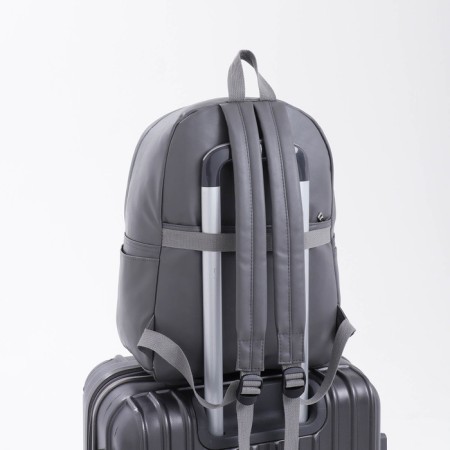 Youth backpack with lightning, 4 pockets, gray color-6