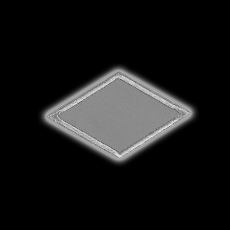 Reflective thermonacle “rhombus”, 7 × 4.5 cm, gray color-1