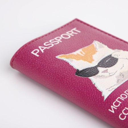 Cover for passport, pink color-4