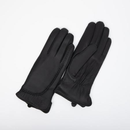 Female gloves, size 8.5, with insulation, black color