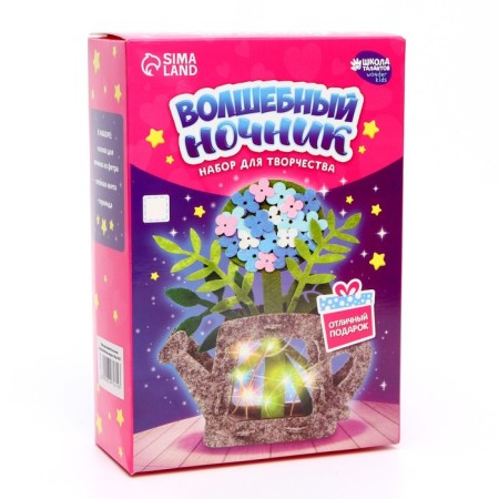Set for creativity, a nightlight from the felt "flowers"-1