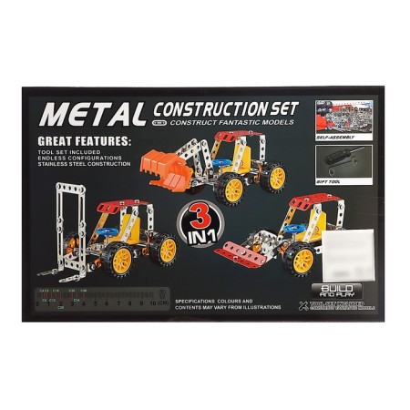 Metal constructor "Stroykhnika", 3 assembly options, 122 details-3
