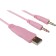 Redragon Mento, game, microphone headphones, 3.5 mm, 1.8m, pink