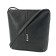 Bag women, genuine leather, black 22x10x23 cm